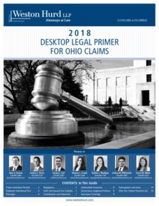 cover image of Weston Hurd's 2018 Desktop Legal Primer for Ohio Claims